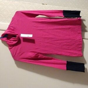 Theory Womens Orchid Knit Long Sleeve Cotton Turtleneck Top Shirt NWT